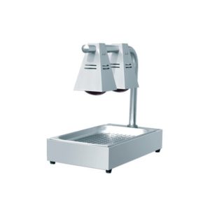 Pont chauffant, acier inoxydable, GN 1/1, 2 lampes