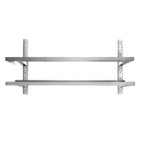 Etagère murale en acier inoxydable 2 niveaux profondeur 300 mm