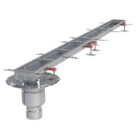 Caniveau Modul 125 sortie verticale en bout 157/DN110 Longueur 1500 mm