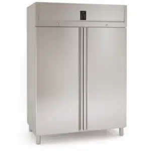 Armoire positive GN2/1, côtés emboutis-isolation 85 mm, 2 portes pleines, consommation 420 W