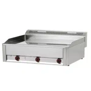 Plaque à snacker électrique triple lisse 3 foyers 400 V