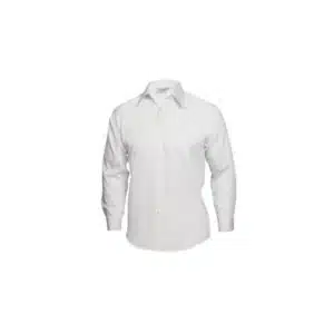 Chemise unisexe Uniform Works manches longues, blanche