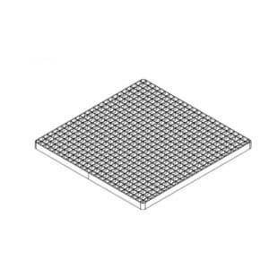 Caillebotis inox AISI 304, maille 21x21, anti-dérapant passivé