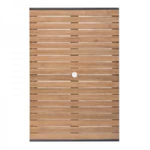 Table rectangulaire en acier et acacia Bolero, L 1200 mm