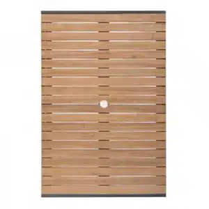 Table rectangulaire en acier et acacia Bolero, L 1200 mm