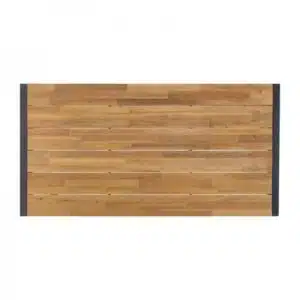 Table industrielle rectangulaire Bolero, en acier et acacia, L 1800 mm