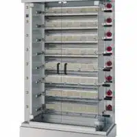 Rôtissoire industrielle à rayons infrarouge DESIN 8 avec brûleur à gaz 8 broches 48 poulets