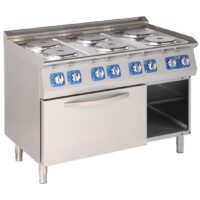 Fourneau Électrique 6 Feux avec Four GN2/1