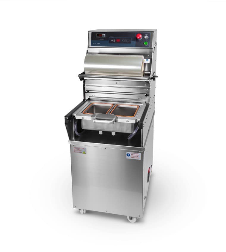 Operculeuse barquette semi-automatique en inox AISI 304 modèle BS 25 Basic sans matrice