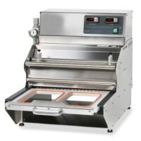 Operculeuse barquette semi-automatique en inox AISI 304 modèle BS 5 ECO sans matrice