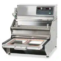 Operculeuse barquette semi-automatique en inox AISI 304 modèle BS 5 ECO sans matrice