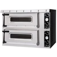 Four à pizza électrique mécanique acier inox Basic 2/50 PLUS