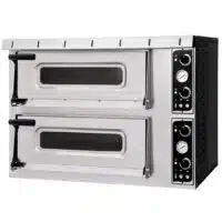 Four à pizza électrique mécanique acier inox Basic 2/50 PLUS