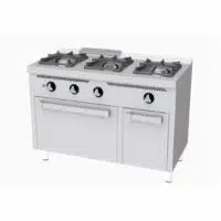 Fourneau à gaz classique 3 feux série 600, avec four à gaz GN 1/1