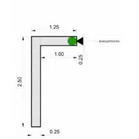 Caniveau grille L 3750 mm