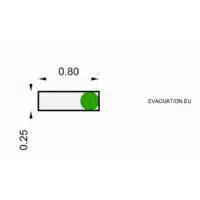 Caniveau à grille inox L 770/800 mm