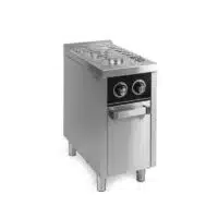 Fry-top à gaz série 900 revêtement chromé L 400 mm, sur placard