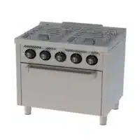 Fourneau à gaz basic 4 feux série 600, avec four à gaz GN 1/1