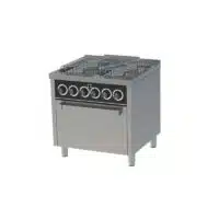 Fourneau à gaz basic 4 feux série 750, avec four électrique GN 2/1