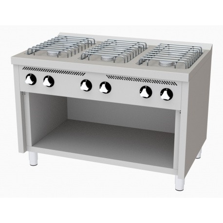 Fourneau à gaz basic 6 feux série 750, sur placard