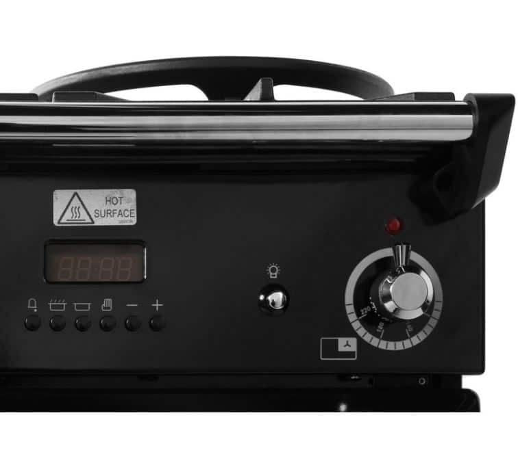 Piano de cuisson mixte noir chrome 5 brûleurs à gaz + multizone 2 fours électriques – Image 4