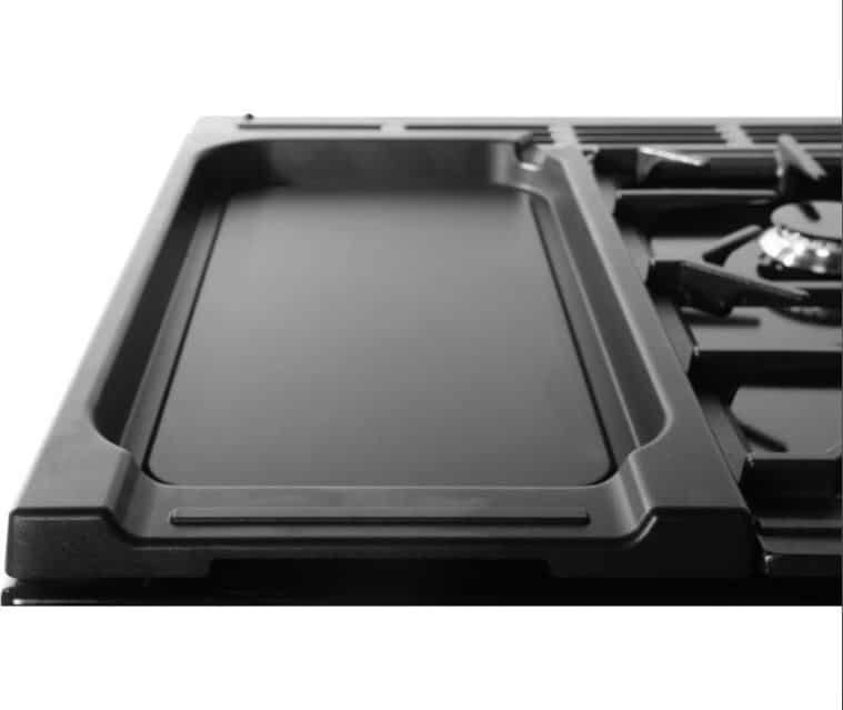 Piano de cuisson mixte noir chrome 5 brûleurs à gaz + multizone 2 fours électriques – Image 6