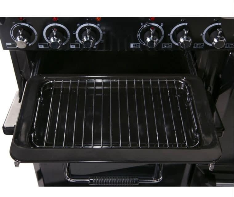Piano de cuisson mixte noir chrome 5 brûleurs à gaz + multizone 2 fours électriques – Image 8