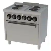 Fourneau électrique 4 plaques série 600 avec four électrique GN 1/1