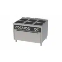 Fourneau électrique 6 plaques série 900 avec four électrique maxi