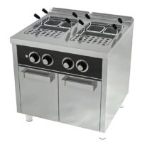 Cuiseur à pâtes à gaz, 25 L + 25 L, série 750, sur placard