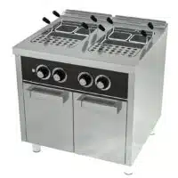 Cuiseur à pâtes à gaz, 25 L + 25 L, série 750, sur placard