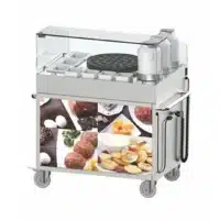 Chariot à poffertjes acier inoxydable