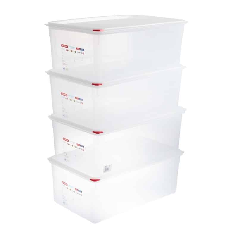 Lot de 4 boîtes alimentaires en polypropylène GN 1/1 27.5 L – Image 2