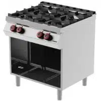 Cuisinière à gaz, 4 brûleurs, sans porte, profondeur 700 mm