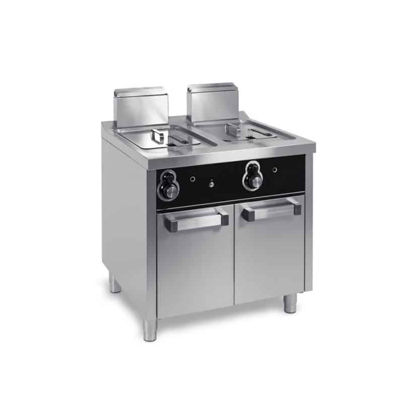 Friteuse à gaz, 12 L + 12 L, série 750, sur placard