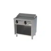 Fry-top à gaz série 600 revêtement chromé L 800 mm, sur placard