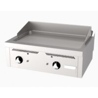 Fry-top à gaz série 600 acier rectifié L 800 mm, à poser