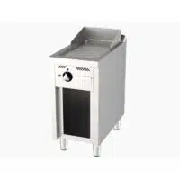 Fry-top à gaz série 750 acier rectifié L 400 mm, sur placard