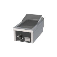 Fry-top à gaz série 750 acier rectifié L 400 mm, à poser