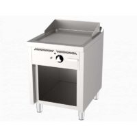 Fry-top à gaz série 750 acier rectifié L 600 mm, sur placard