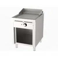 Fry-top à gaz série 750 acier rectifié L 600 mm, sur placard