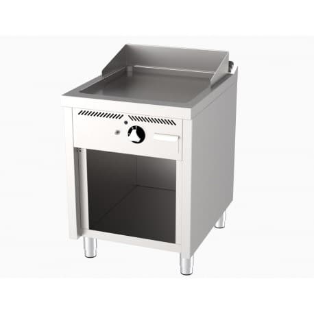 Fry-top à gaz série 750 revêtement chromé L 600 mm, sur placard