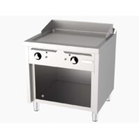 Fry-top à gaz série 750 acier rectifié L 800 mm, sur placard