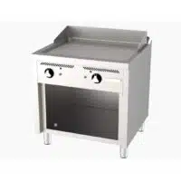 Fry-top à gaz série 750 acier rectifié L 800 mm, sur placard