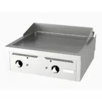 Fry-top à gaz série 750 revêtement chromé L 800 mm, à poser