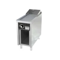 Fry-top à gaz série 900 acier rectifié L 400 mm, sur placard