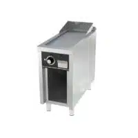 Fry-top à gaz série 900 acier rectifié L 400 mm, sur placard