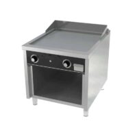 Fry-top à gaz série 900 acier rectifié L 800 mm, sur placard