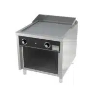 Fry-top à gaz série 900 acier rectifié L 800 mm, sur placard