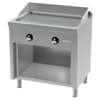 Fry-top électrique série 600 acier rectifié L 800 mm, sur placard